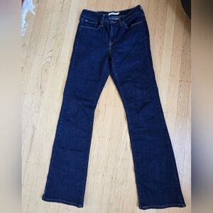 🍄Levi Strauss Red Tab Classic Bootcut Darkwash Denim Jeans Size 4 27W/32L EUC